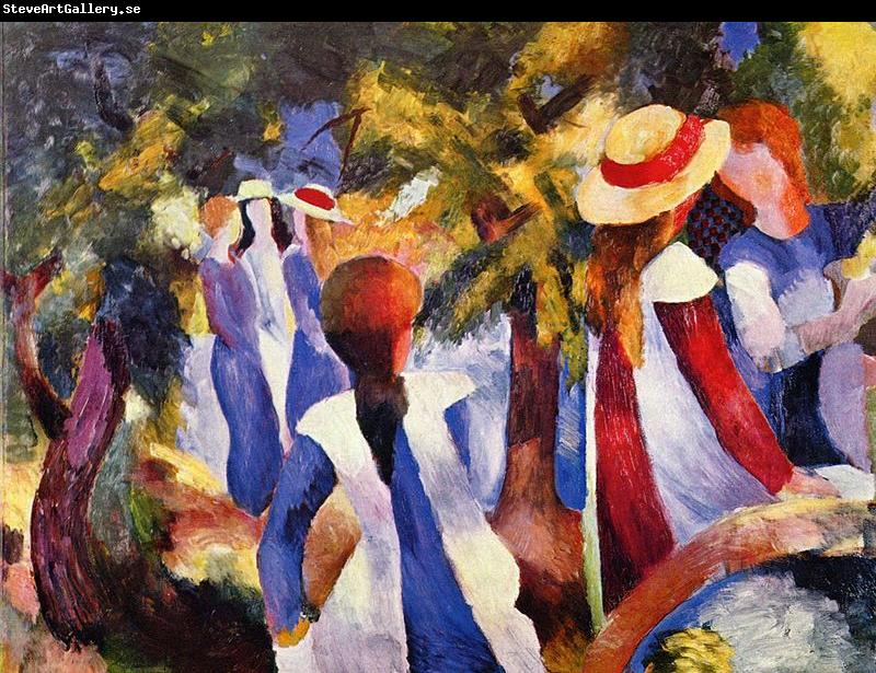 August Macke Madchen im Grunen